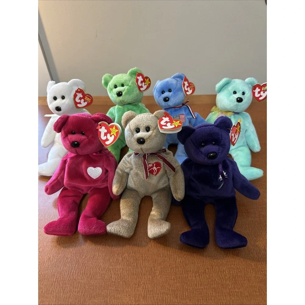 Vtg Beanie Babies Ty: Valentina, 1999, Soccer, Princess Di, With Tags 7 Total